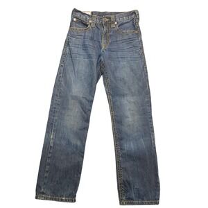 John B Stetson 1312 Jeans Mens 32x30 Blue Medium Wash Straight Leg Denim Pants